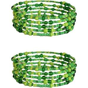 Tembo Africa Set Of 2 Handmade Beaded Bracelets For Women - Wrap Bracelets -